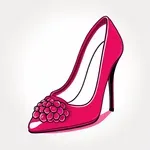 raspberry-colored flat shoes image